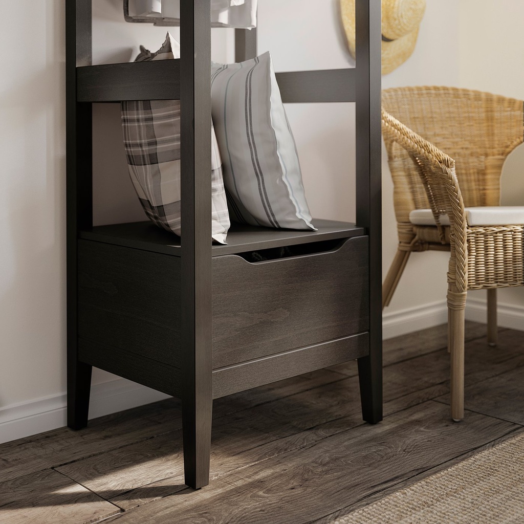 IDANÄS Open wardrobe - dark brown stained 59x211 cm - image 4