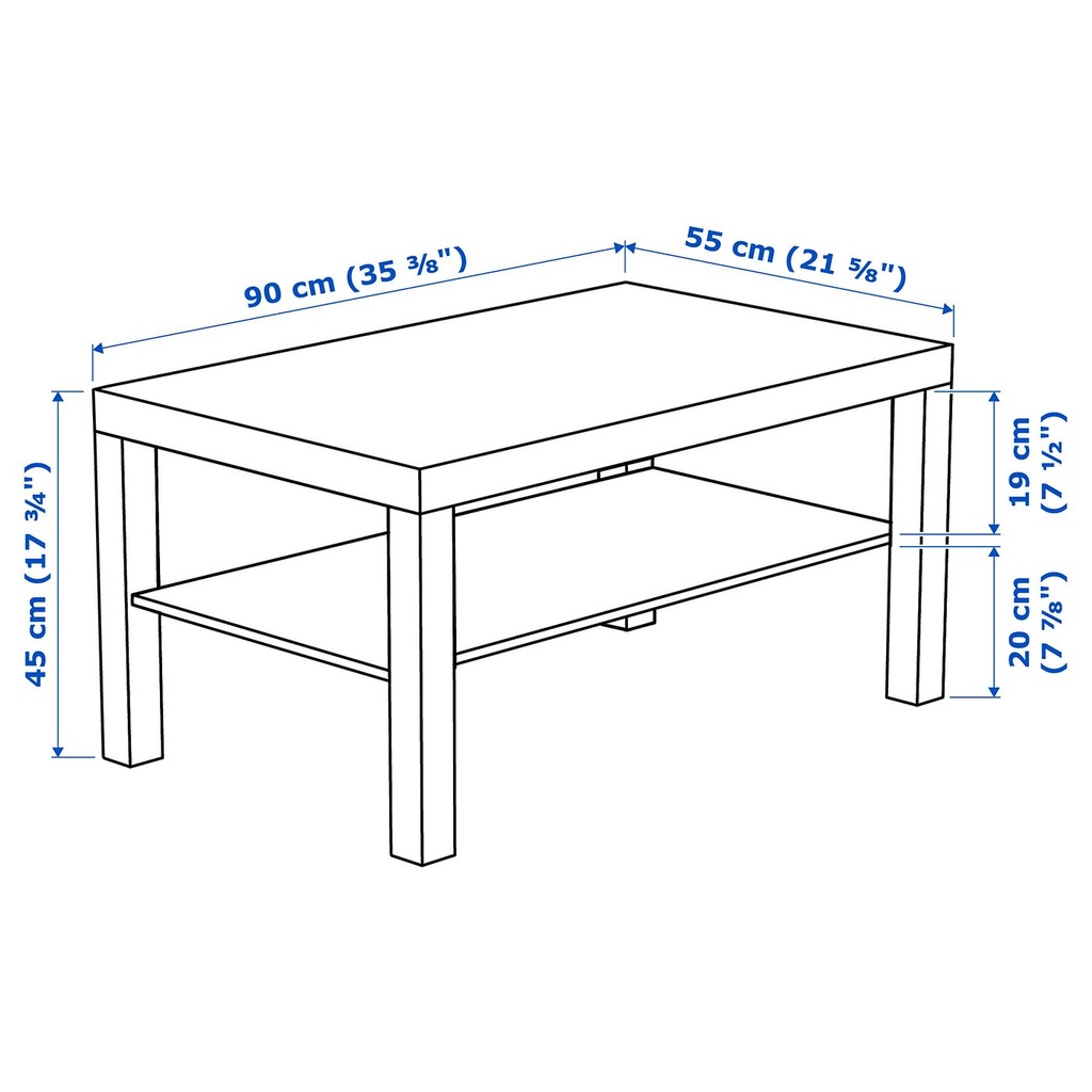 LACK Coffee table - white 90x55 cm - image 5
