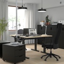 MARKUS Office chair with armrests - with floor protector dark grey - image 3