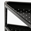VESKEN Corner shelf unit - black 33x33x71 cm