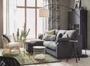 SKAFTET Floor lamp base, arched - black