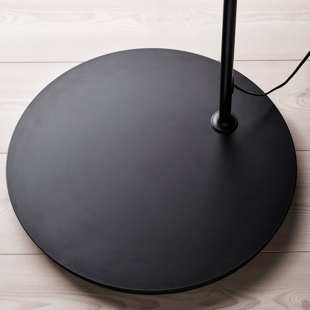 SKAFTET Floor lamp base, arched - black