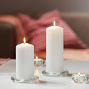 FENOMEN Unscented pillar candle - natural 14 cm 45 hr