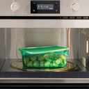 PRUTA Food container with lid, set of 17 - green