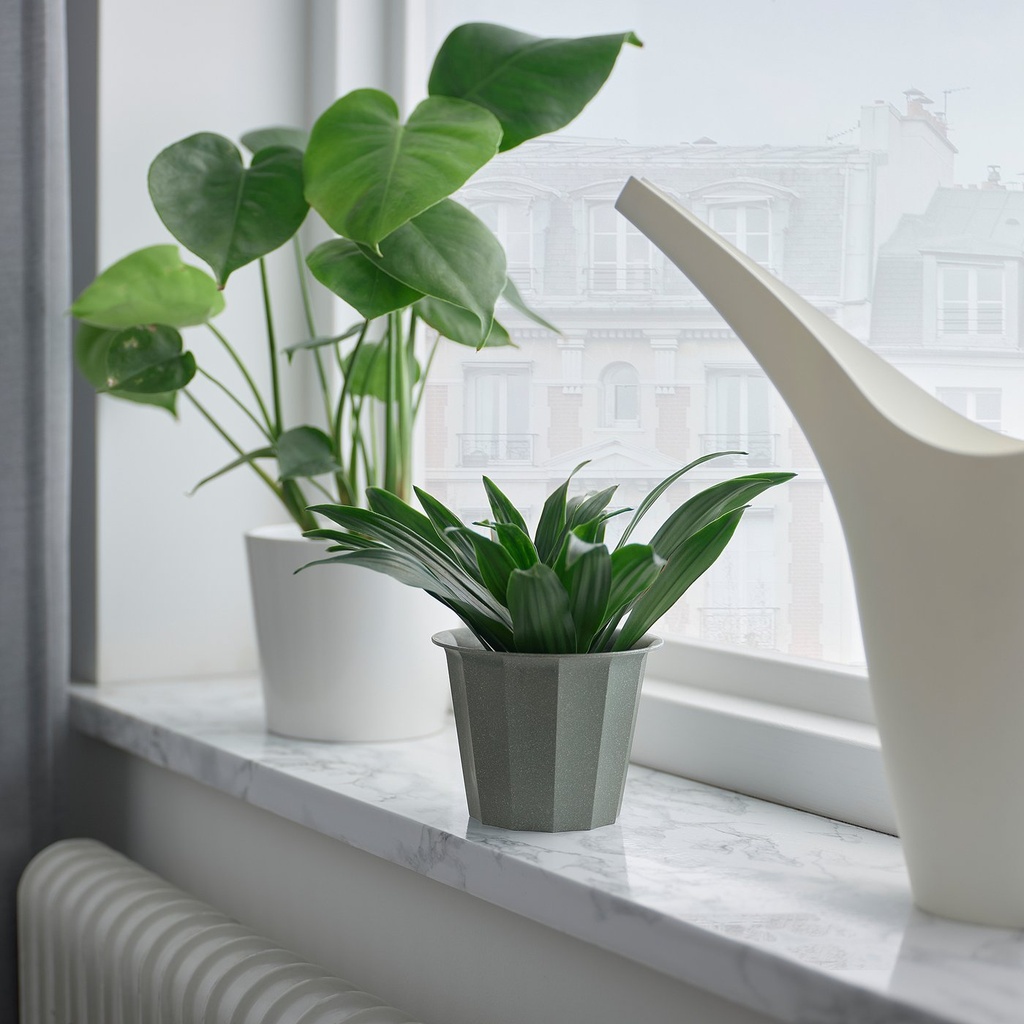 BUSKVERK Plant pot - in/outdoor grey 9 cm