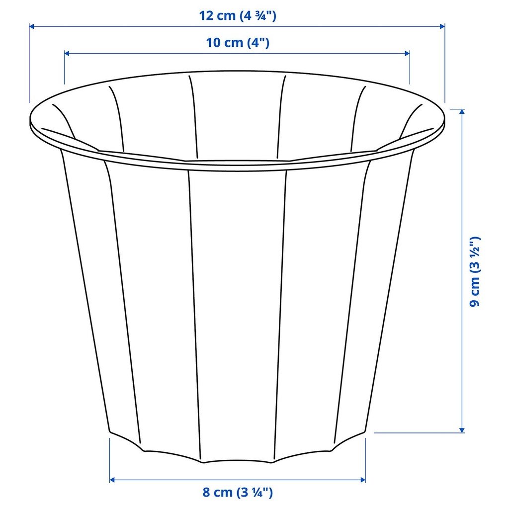 BUSKVERK Plant pot - in/outdoor grey 9 cm