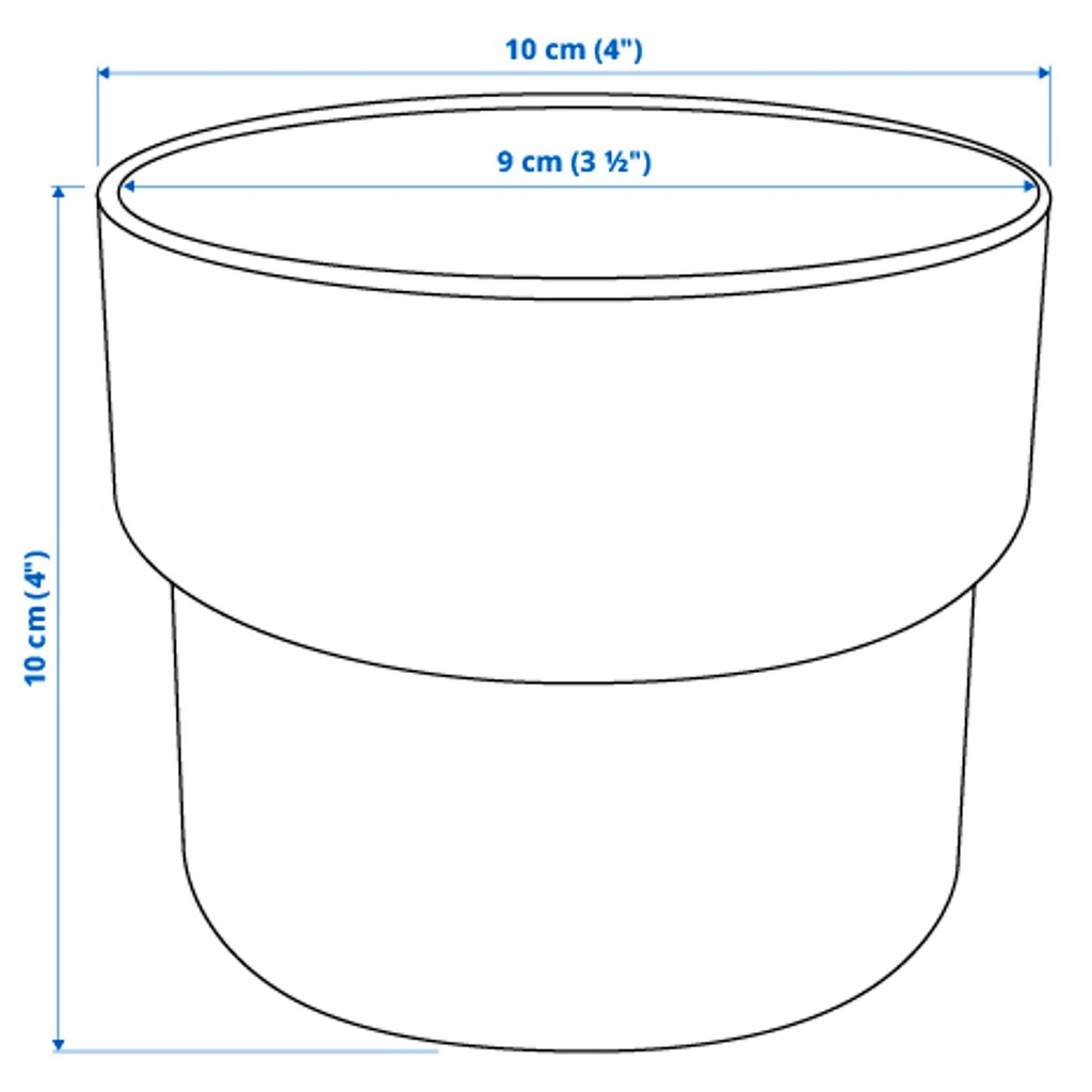FÖRENLIG Plant pot - in/outdoor white 9 cm