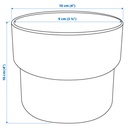 FÖRENLIG Plant pot - in/outdoor white 9 cm