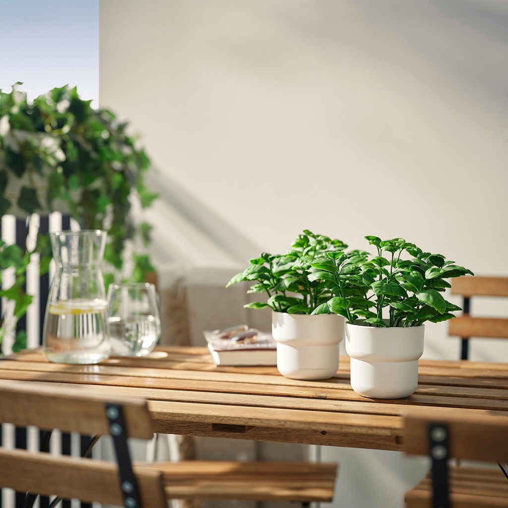 FEJKA Artificial potted plant - in/outdoor/basil 9 cm