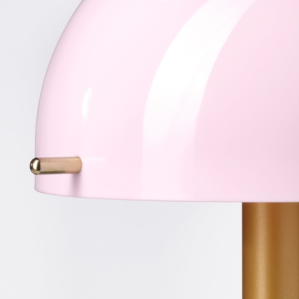 NÖDMAST LED portable lamp, battery operated - light pink/dark grey-green 26 cm