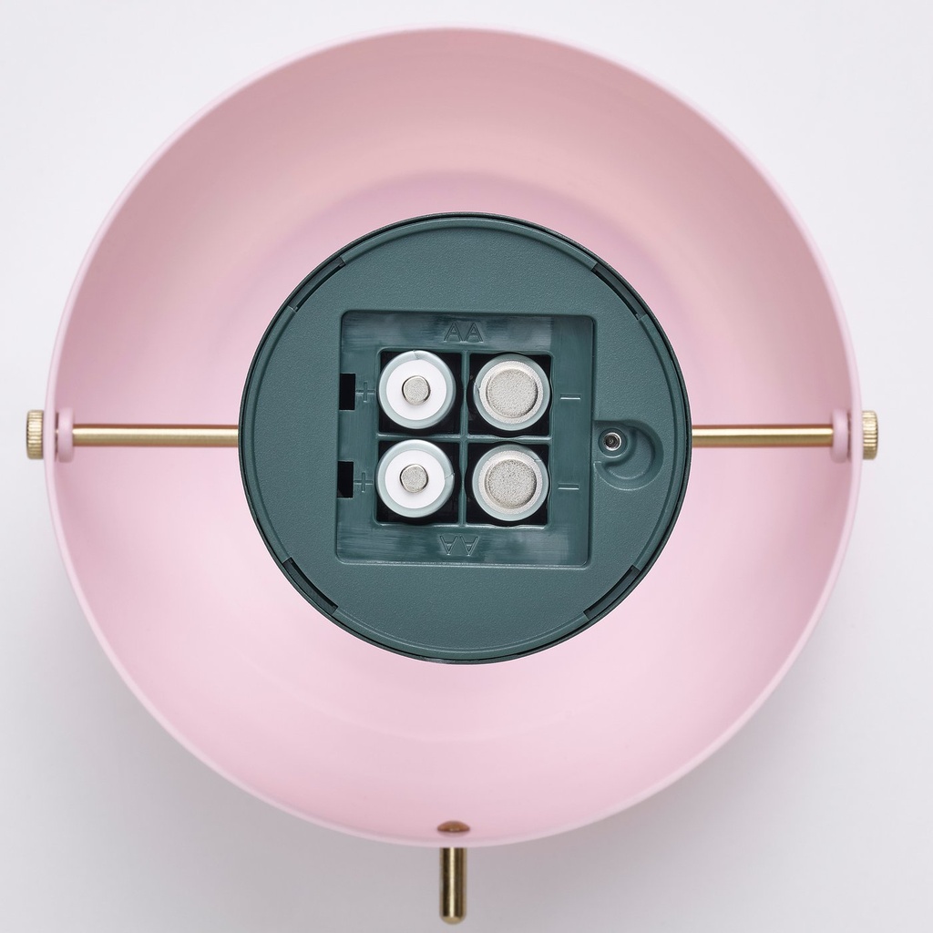 NÖDMAST LED portable lamp, battery operated - light pink/dark grey-green 26 cm