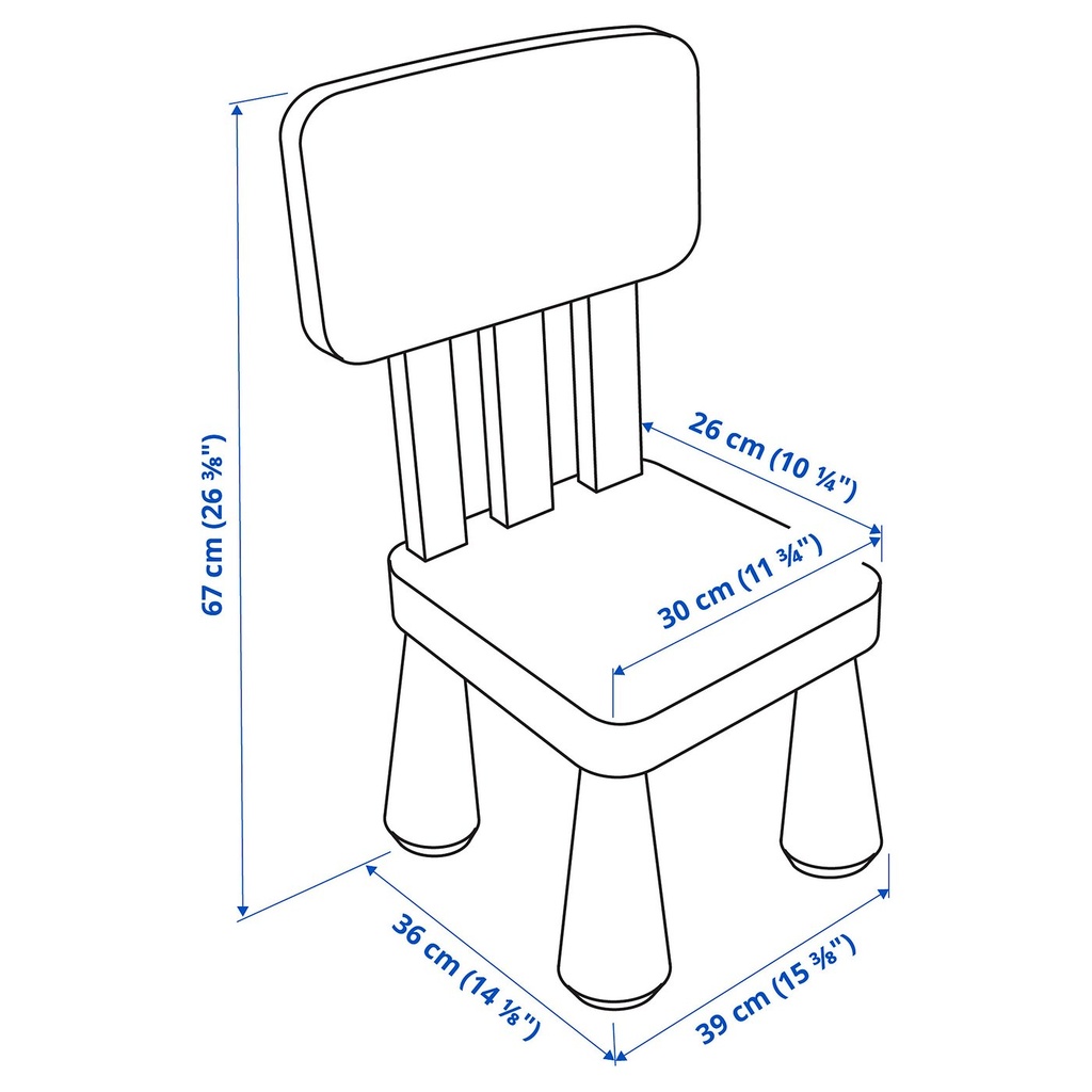 MAMMUT Children's chair - in/outdoor/light blue