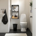 HÖLASS Bin with lid - black 8 l