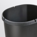 HÖLASS Bin with lid - black 8 l