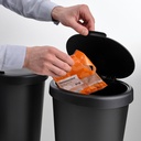 HÖLASS Bin with lid - black 8 l