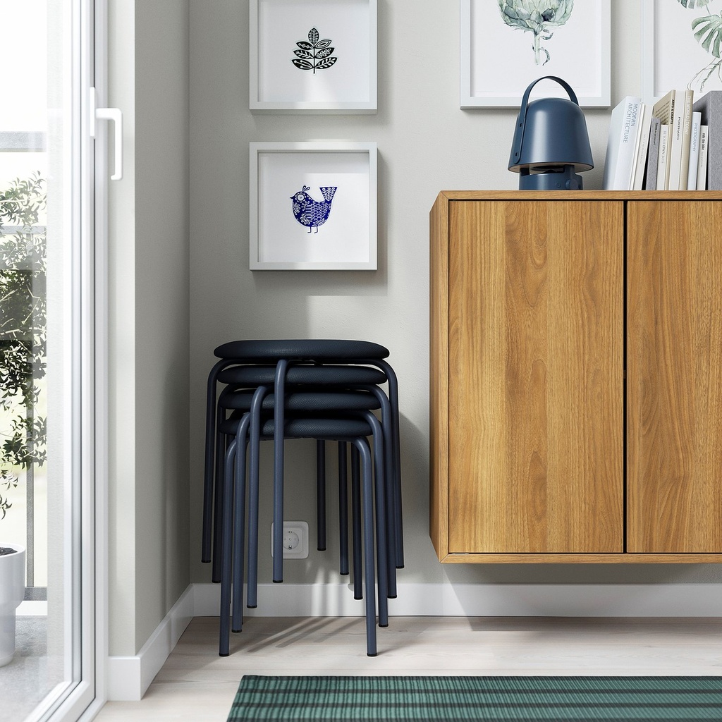 GULTARP Stool - dark blue/Remmarn dark blue