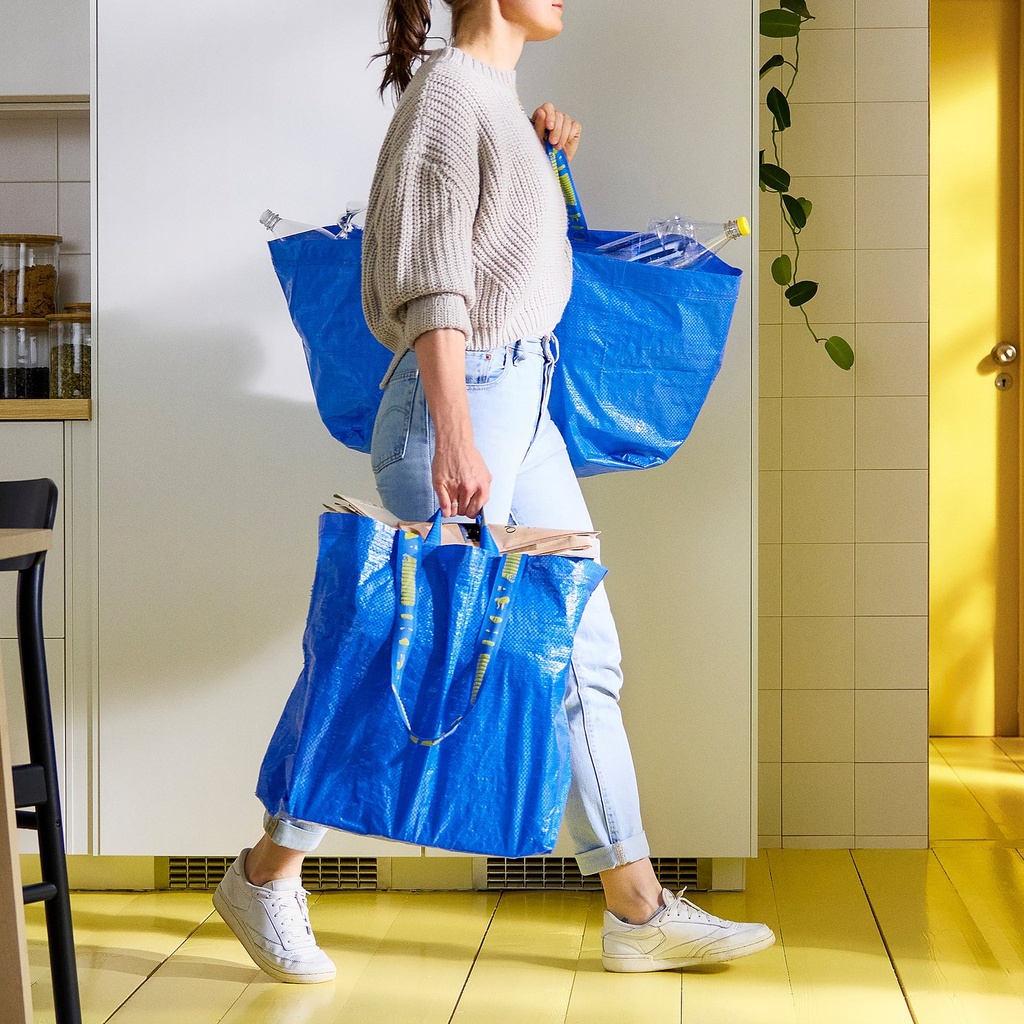 FRAKTA Carrier bag, medium - blue 45x18x45 cm/36 l