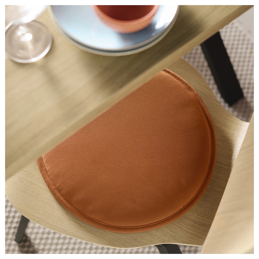 ÄNGSFRÄKEN Chair pad - brown-red/in/outdoor 36 cm