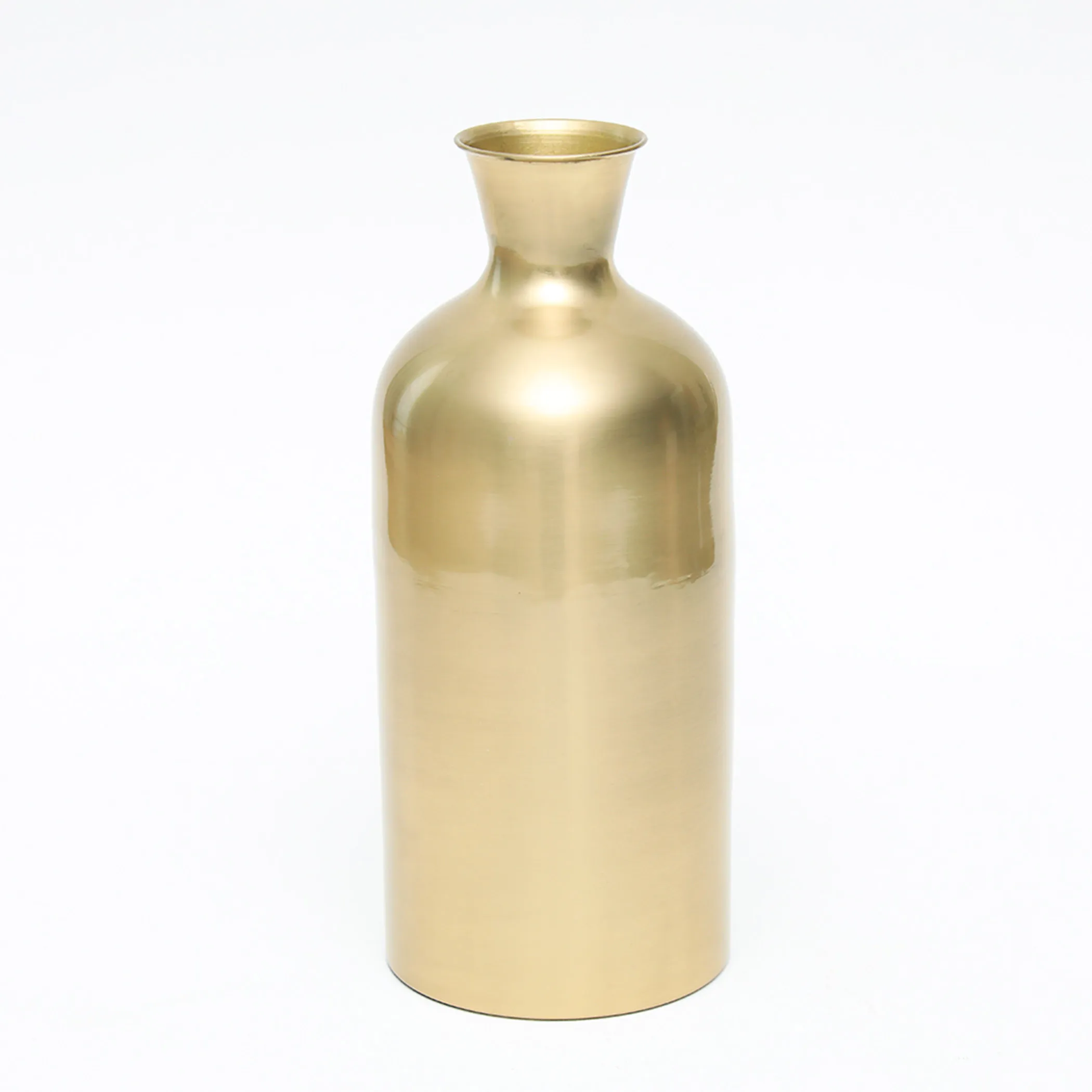 Sauve Tall Neck Bottle Vase 11x11x27cm-Gold