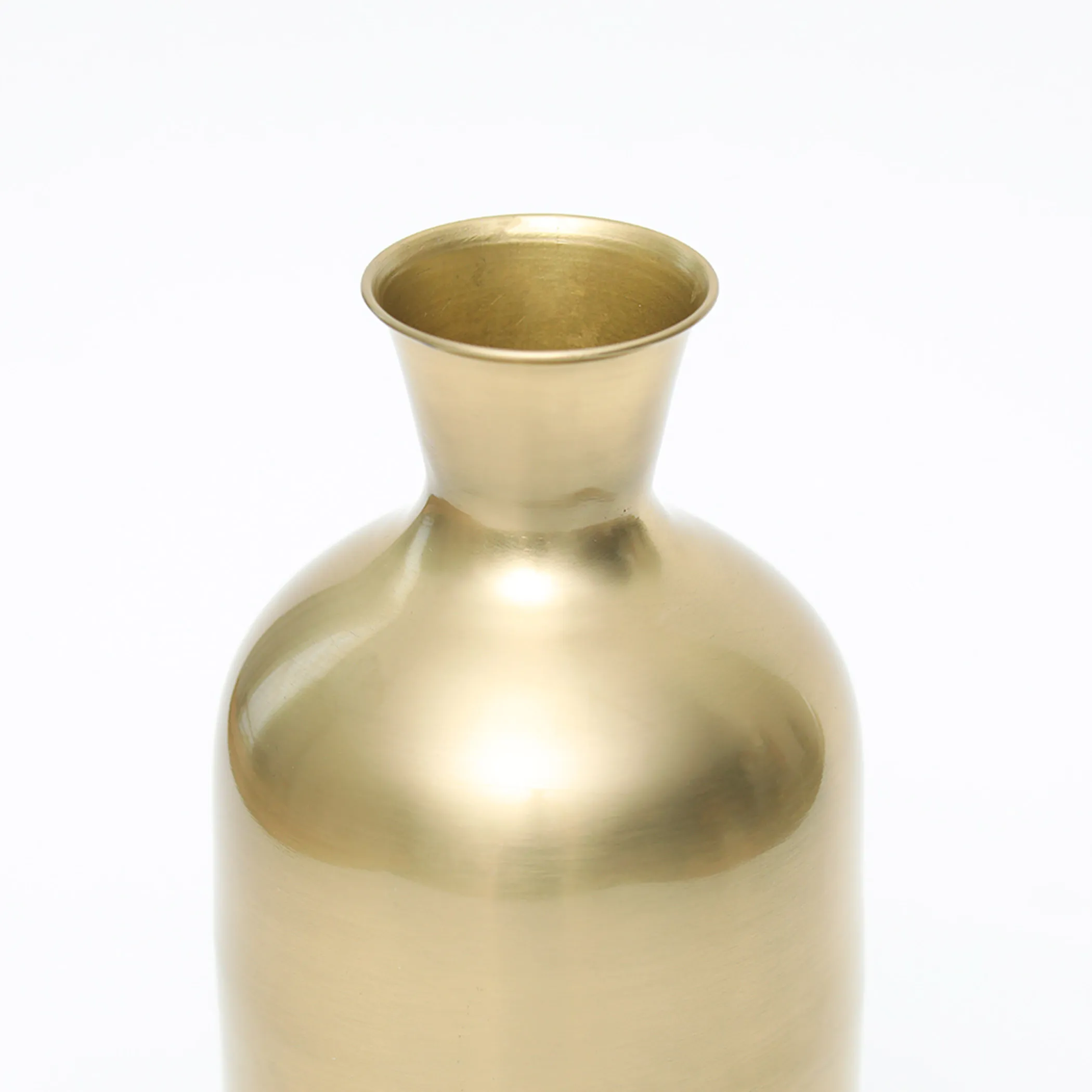 Sauve Tall Neck Bottle Vase 11x11x27cm-Gold
