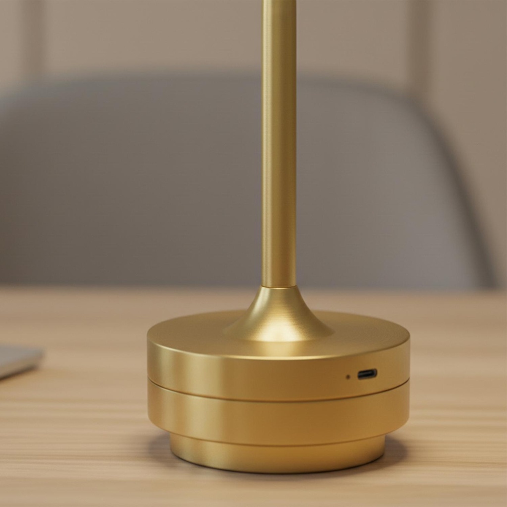 Merrex Cordless LED Touch Lamp 2000mAh Battery 13x28.5cm - Gold