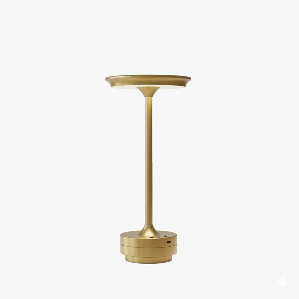 Merrex Cordless LED Touch Lamp 2000mAh Battery 13x28.5cm - Gold