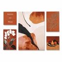 Autumn Feast 5-Piece Printed Canvas Collage Wall Art - Brown