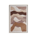Adobe Abstract Canvas Framed Wall Art 60x90cm - Brown