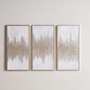Resona 3-Piece Printed Canvas Wall Art 30x60cm - Green