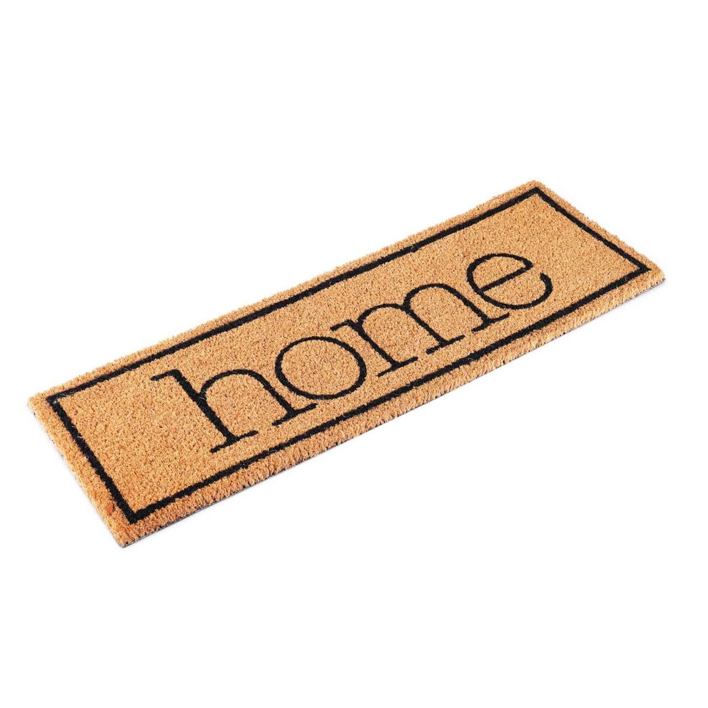 Home Printed Black Line Doormat 25X75CM - Natural