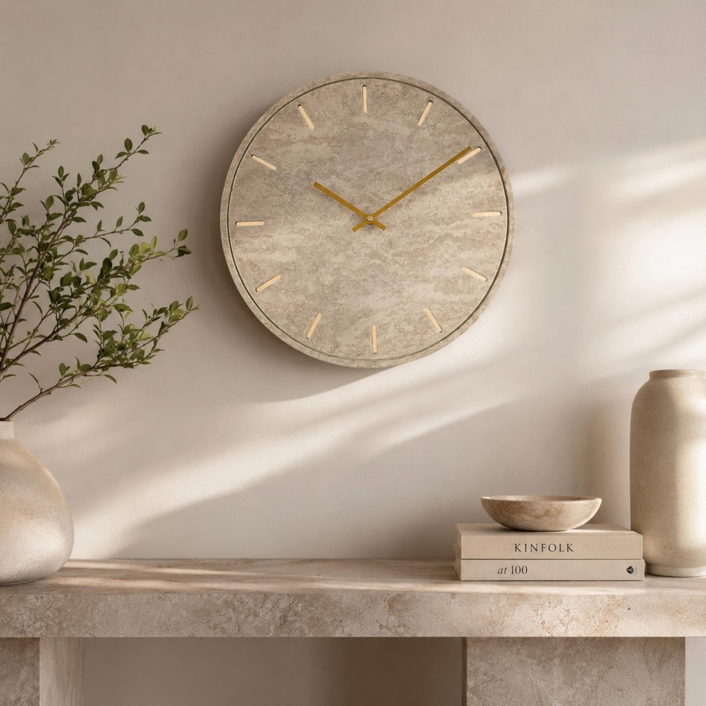 Lexur Wall Clock with Light Dia 40cm - Beige