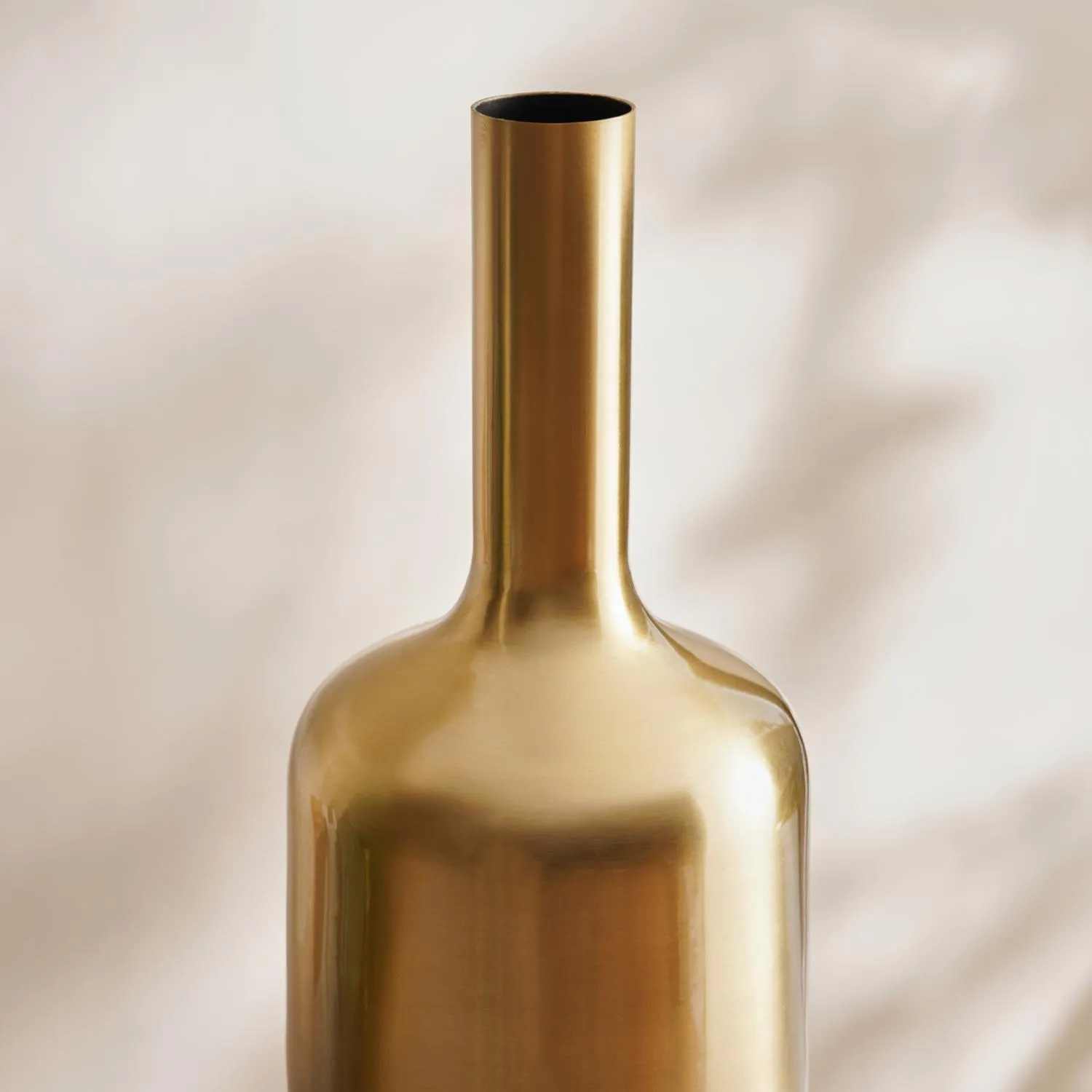 Sauve Metal Conical Vase 15x15x48cm - Black