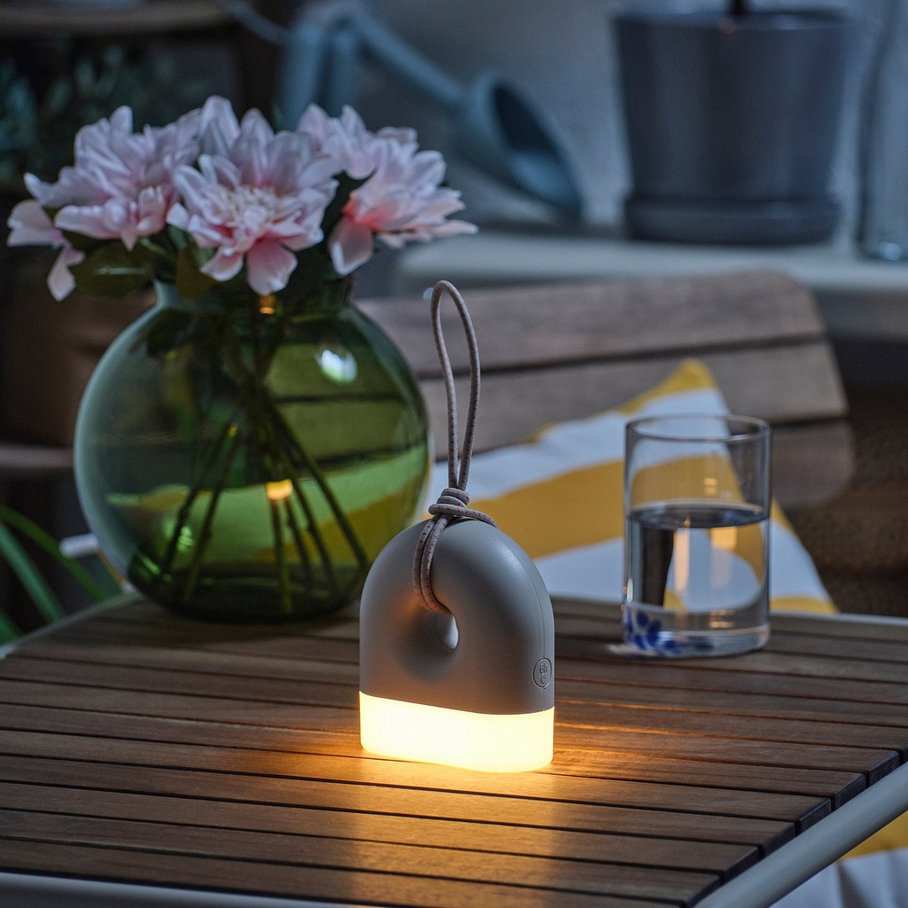SOLVINDEN Table lamp - battery-operated donut-shaped 12 cm