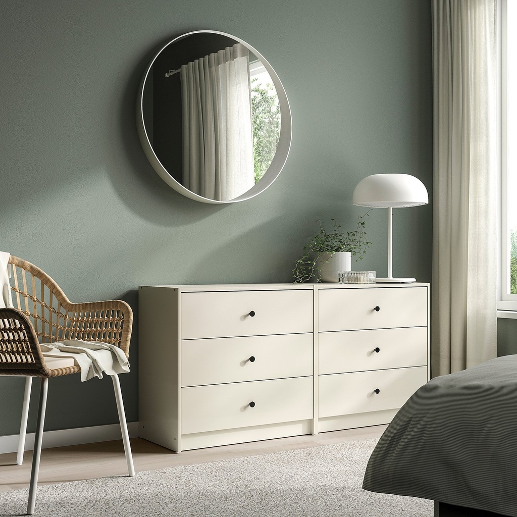 GURSKEN Chest of 3 drawers - light beige 69x67 cm - image 3