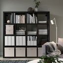 KALLAX Shelving unit - black-brown 147x147 cm - image 2