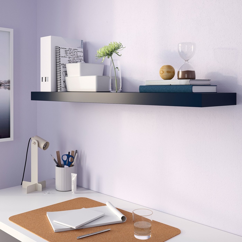 LACK Wall shelf - black-blue 110x26 cm - image 2