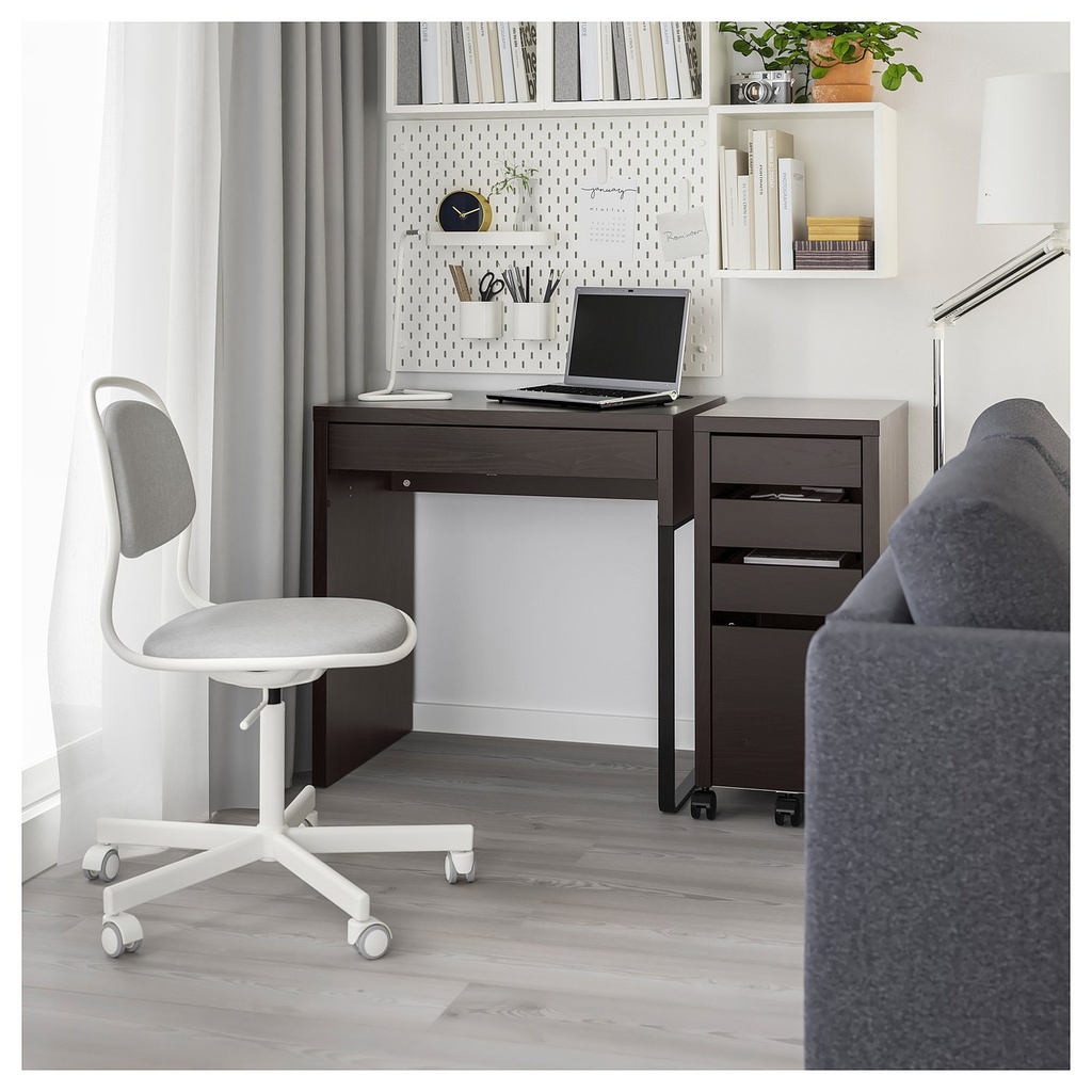 MICKE Desk - black-brown 73x50 cm - image 2