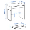 MICKE Desk - black-brown 73x50 cm - image 3