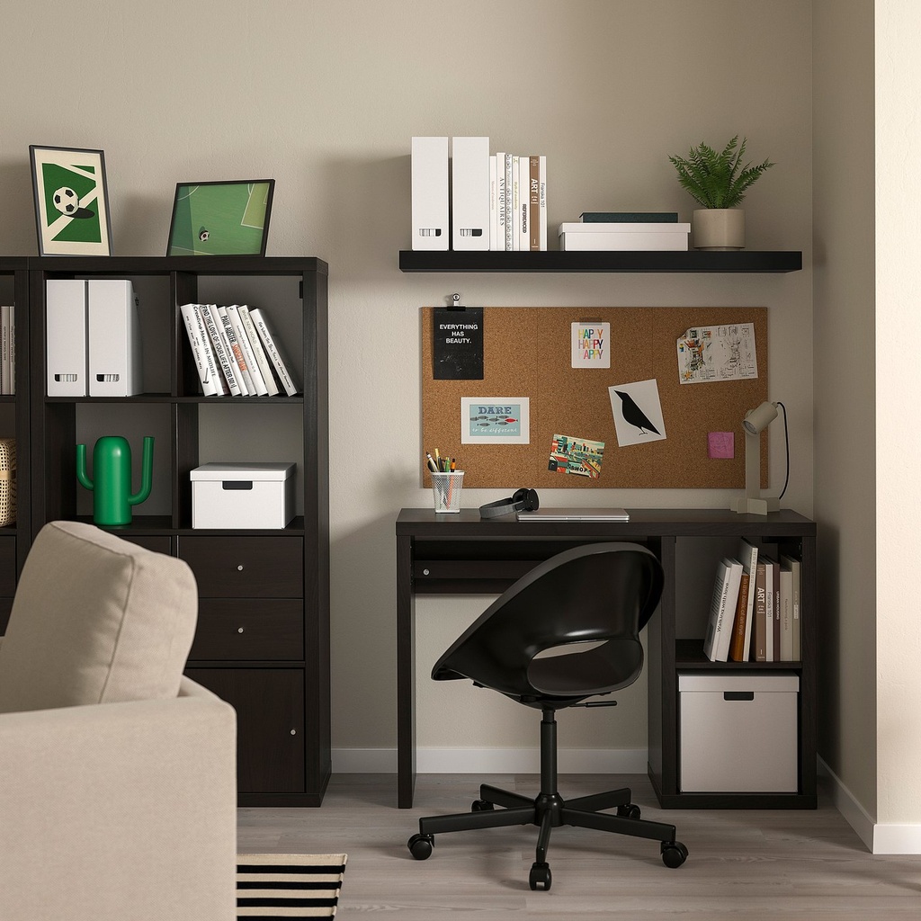 LACK Wall shelf - black-brown 110x26 cm - image 3