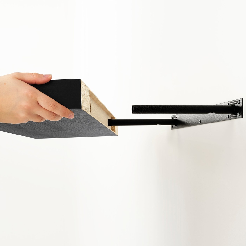 LACK Wall shelf - black-brown 110x26 cm - image 5