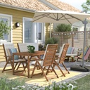 SVALÖN Parasol, hanging - light grey-beige 300x200 cm - image 2