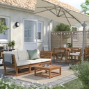 SVALÖN Parasol, hanging - light grey-beige 300x200 cm - image 3