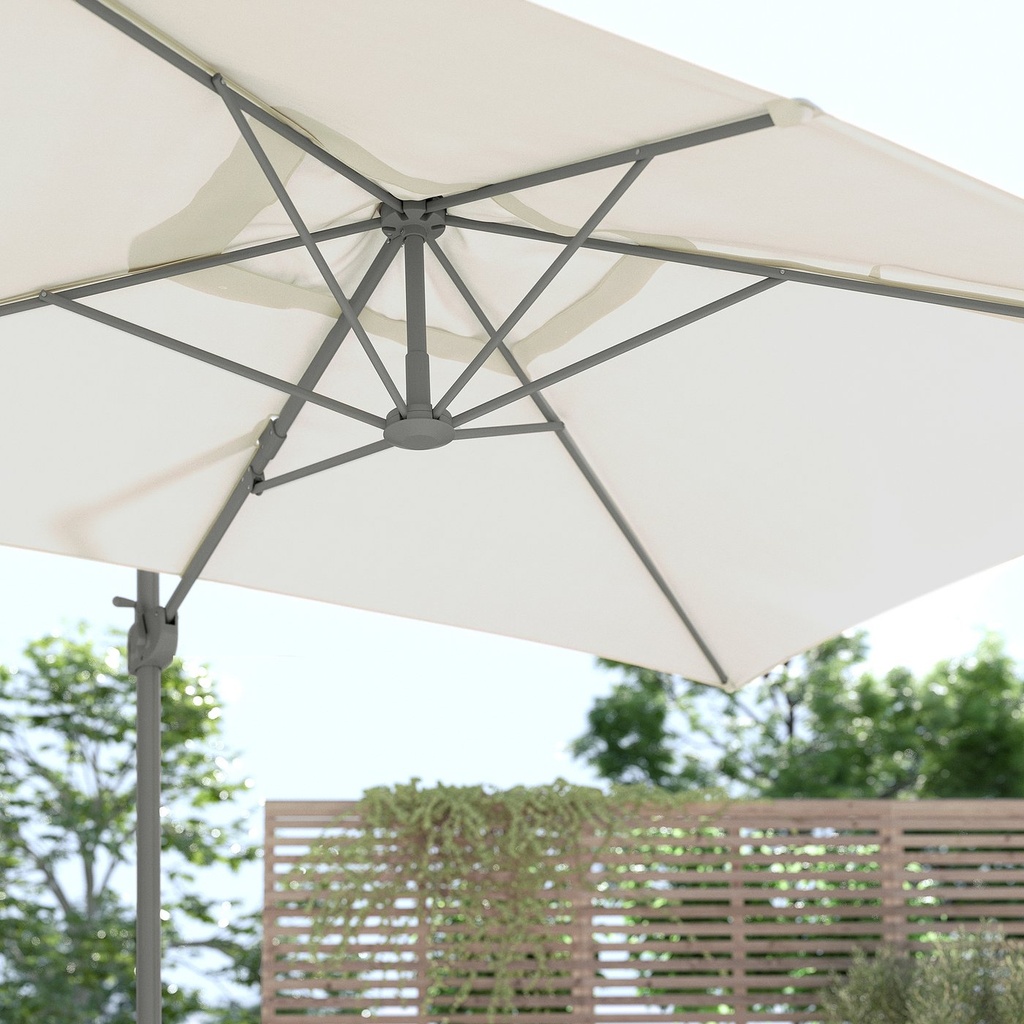 SVALÖN Parasol, hanging - light grey-beige 300x200 cm - image 5