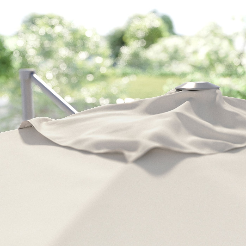 SVALÖN Parasol, hanging - light grey-beige 300x200 cm - image 6