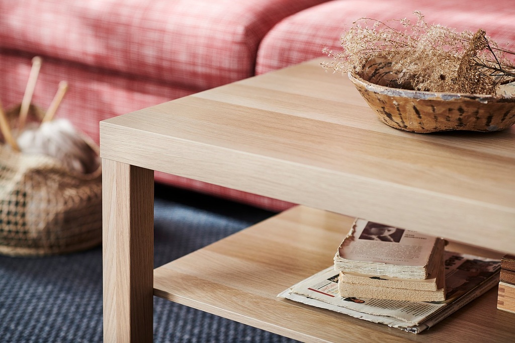 LACK Coffee table - white stained oak effect 90x55 cm - image 3