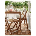 NÄMMARÖ Chair, outdoor - foldable/light brown stained - image 2