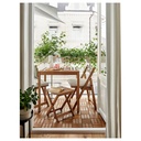 NÄMMARÖ Chair, outdoor - foldable/light brown stained - image 4