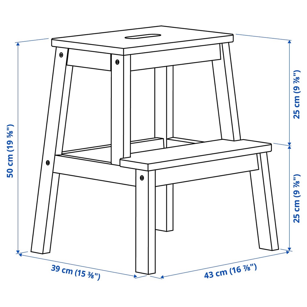 BEKVÄM Step stool - beech 50 cm - image 5
