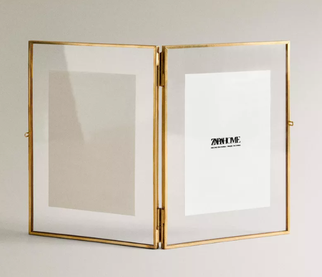 ‎Double Photo Frame Gold
