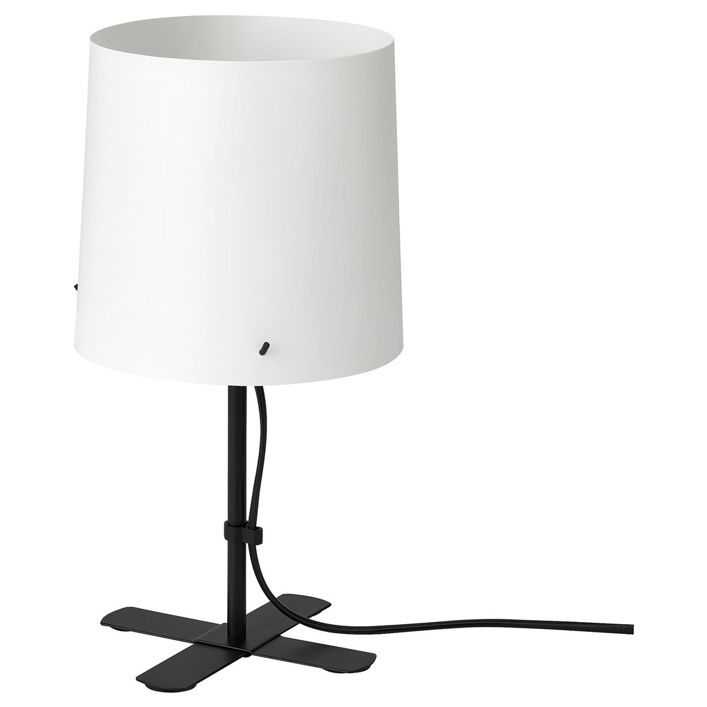 [80504563] BARLAST Table lamp - black/white 31 cm